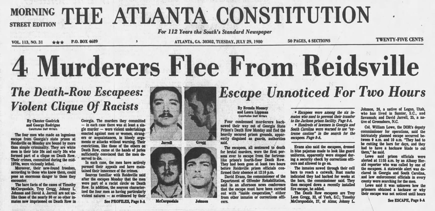 Georgia Death Row Escape